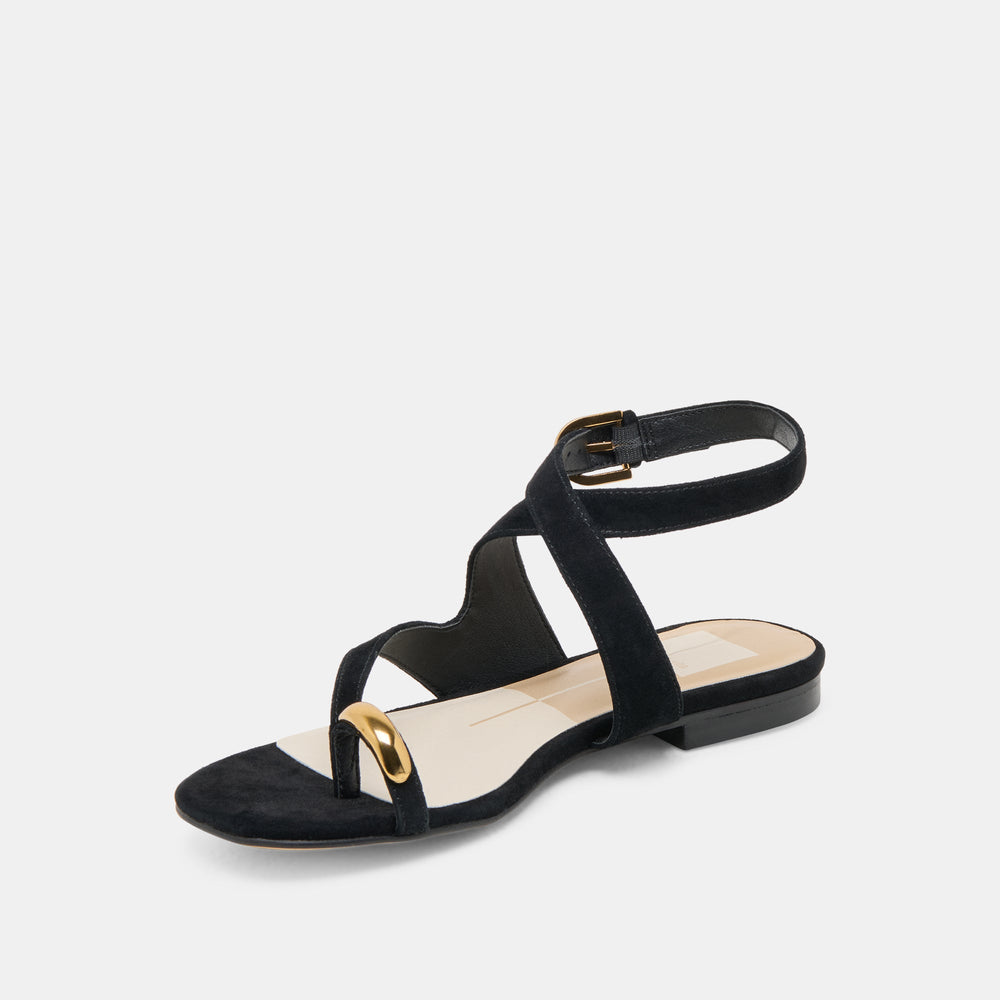 EARLA SANDALS ONYX SUEDE | Women Dolce Vita