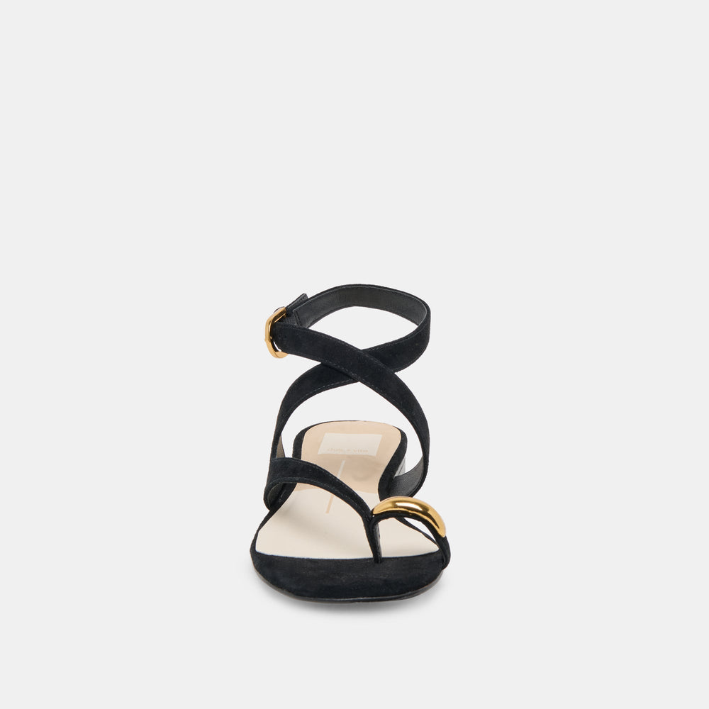 EARLA SANDALS ONYX SUEDE | Women Dolce Vita