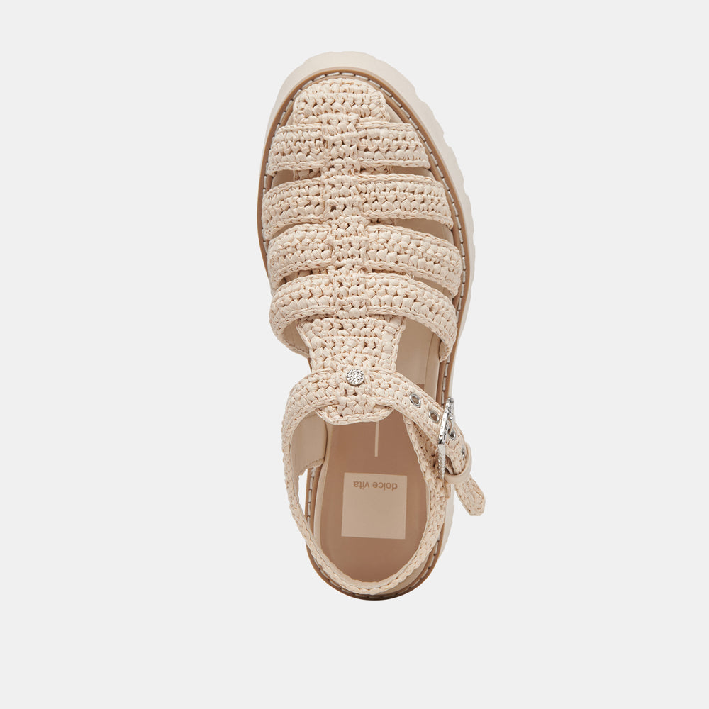 LASLY SANDALS OATMEAL KNIT | Women Dolce Vita