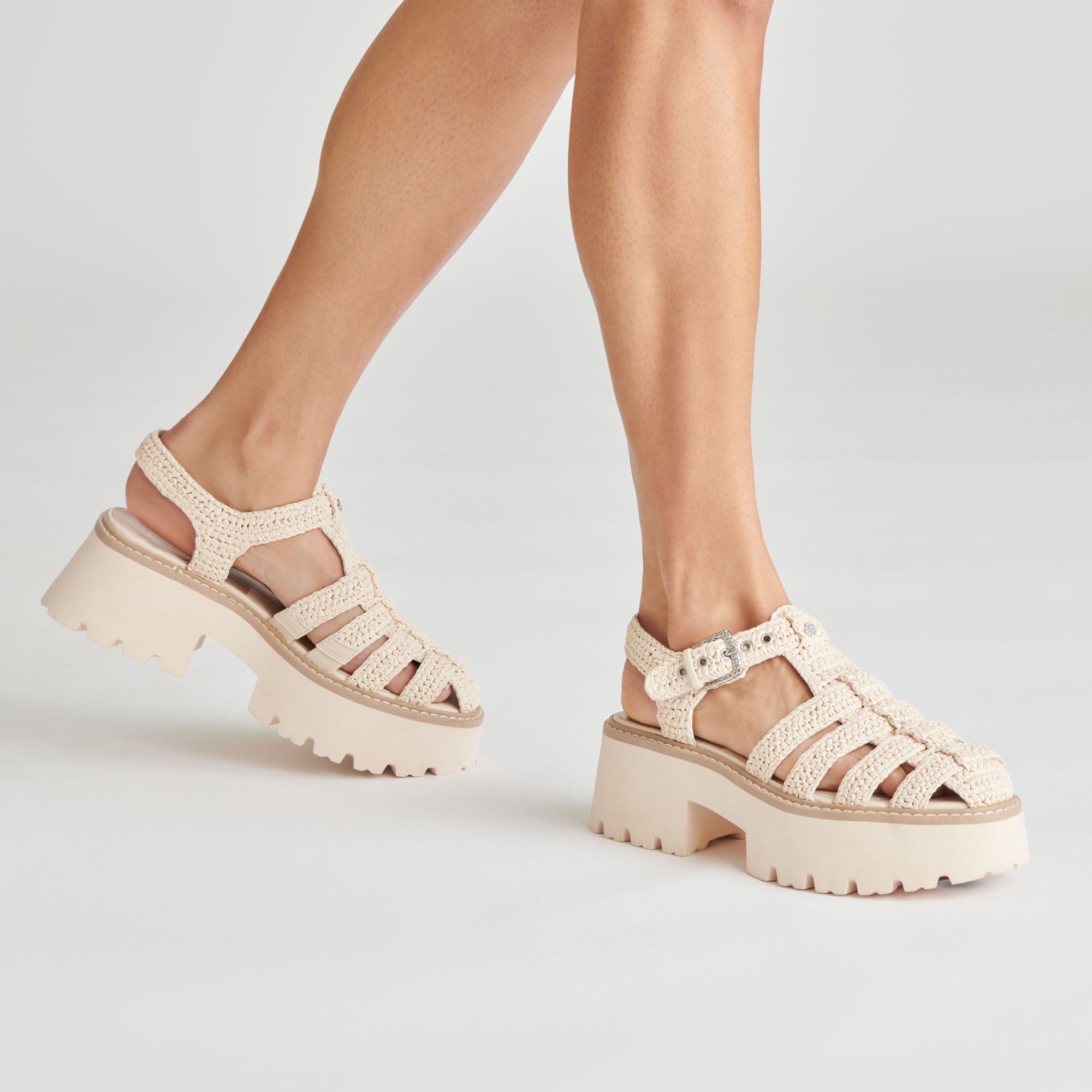 LASLY SANDALS OATMEAL KNIT | Women Dolce Vita