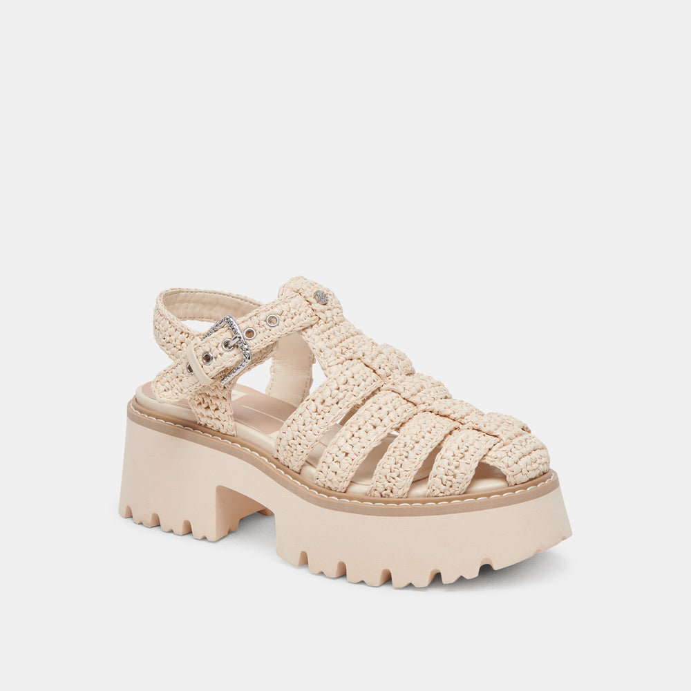 LASLY SANDALS OATMEAL KNIT | Women Dolce Vita