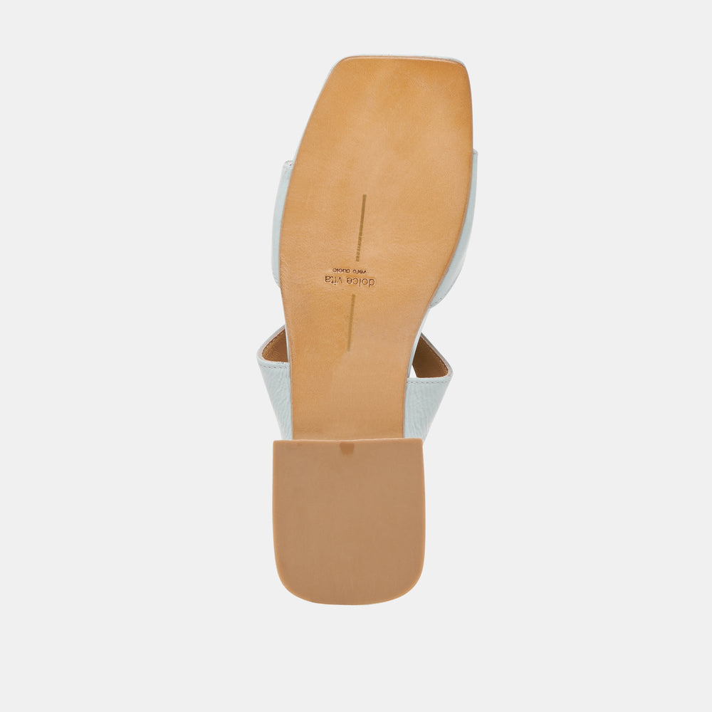 LAVERN SANDALS ICE BLUE CRINKLE PATENT | Women Dolce Vita
