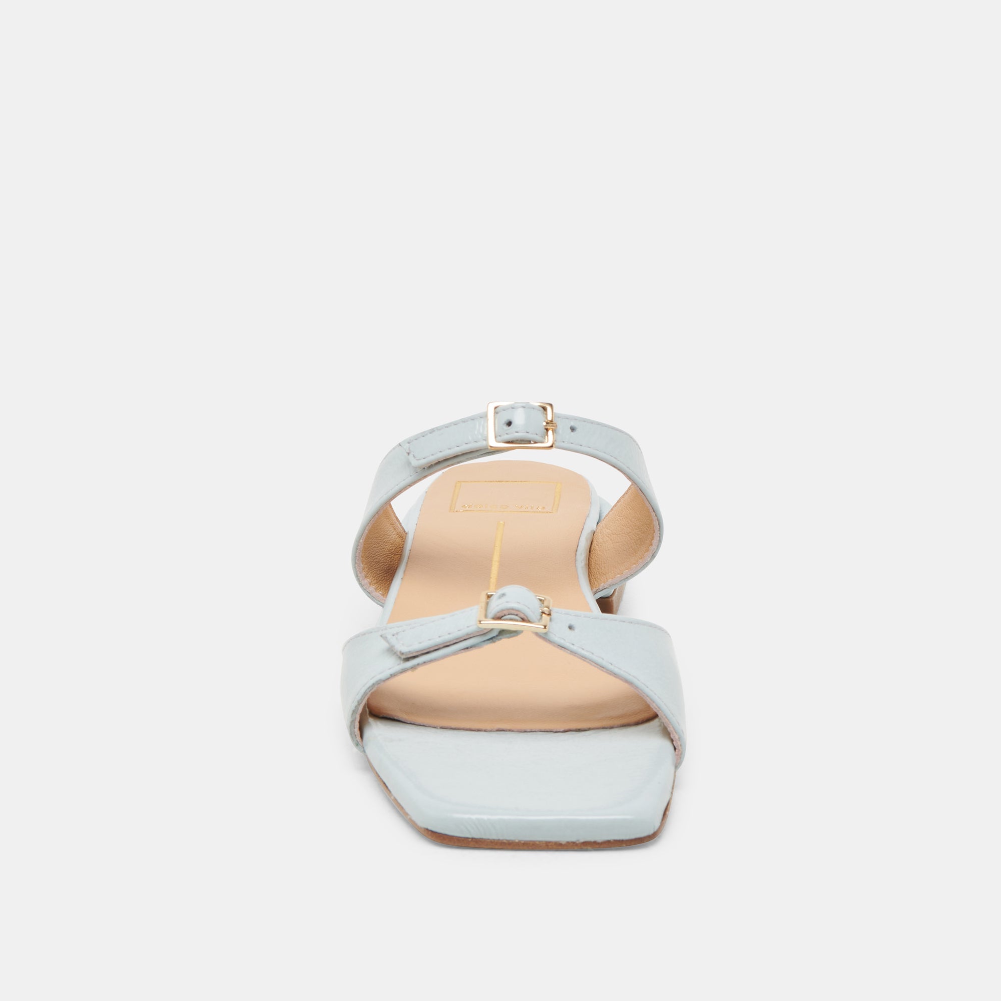 LAVERN SANDALS ICE BLUE CRINKLE PATENT | Women Dolce Vita