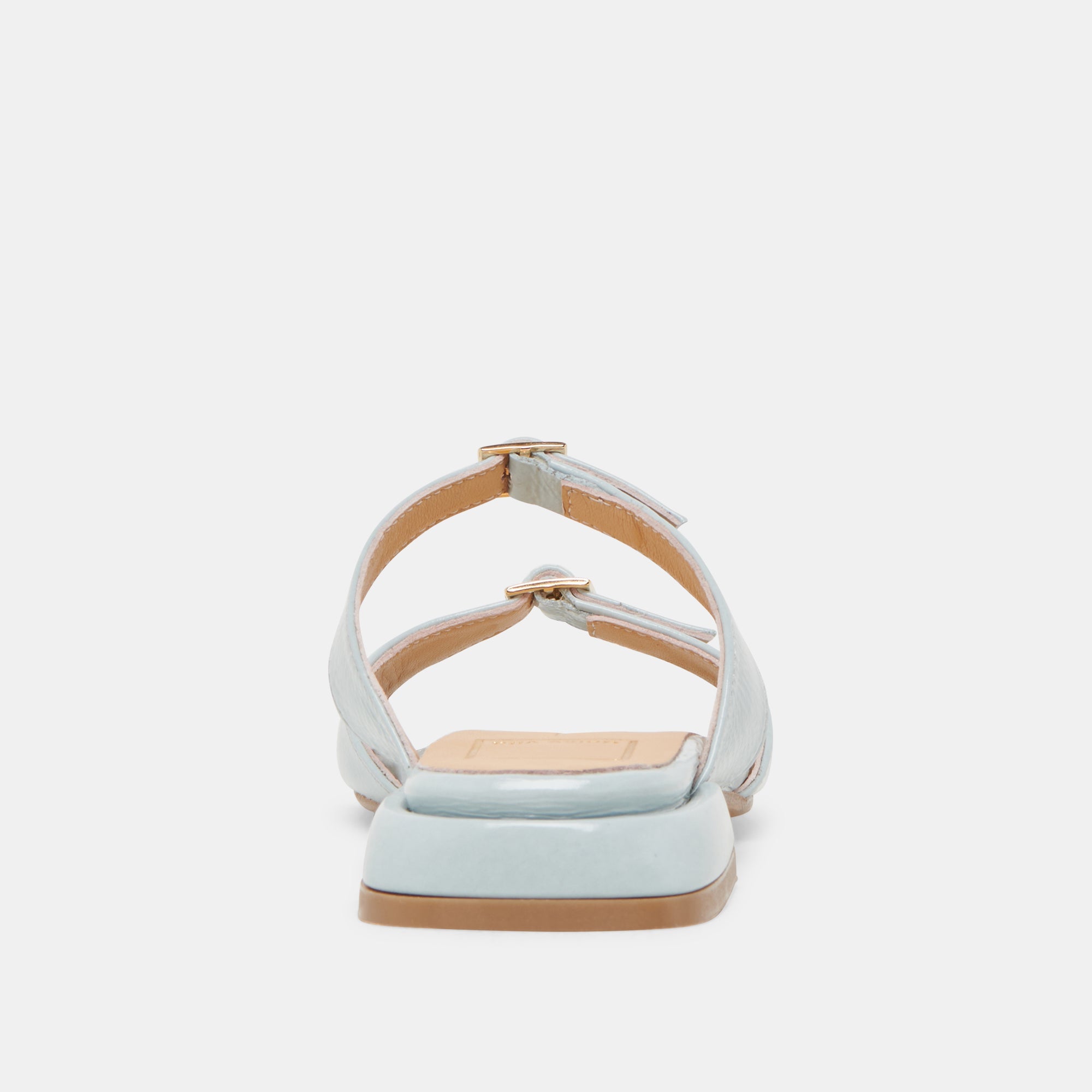 LAVERN SANDALS ICE BLUE CRINKLE PATENT | Women Dolce Vita