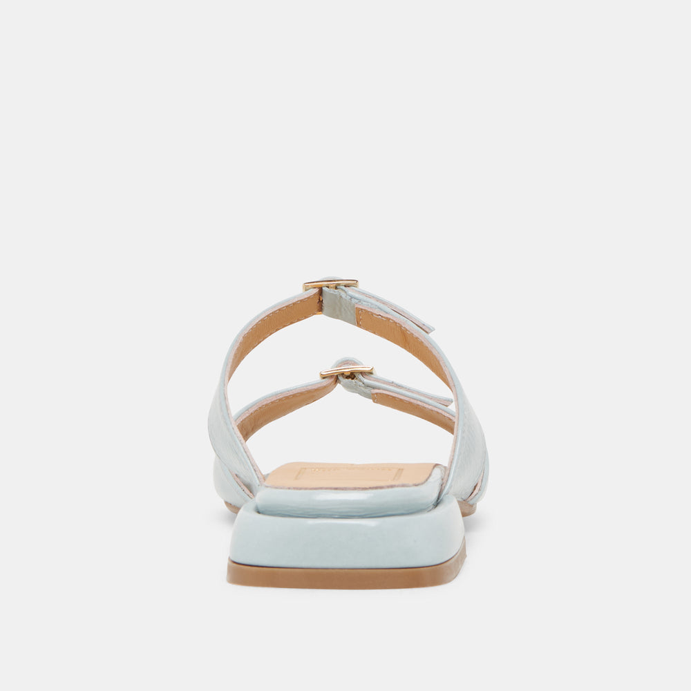 LAVERN SANDALS ICE BLUE CRINKLE PATENT | Women Dolce Vita