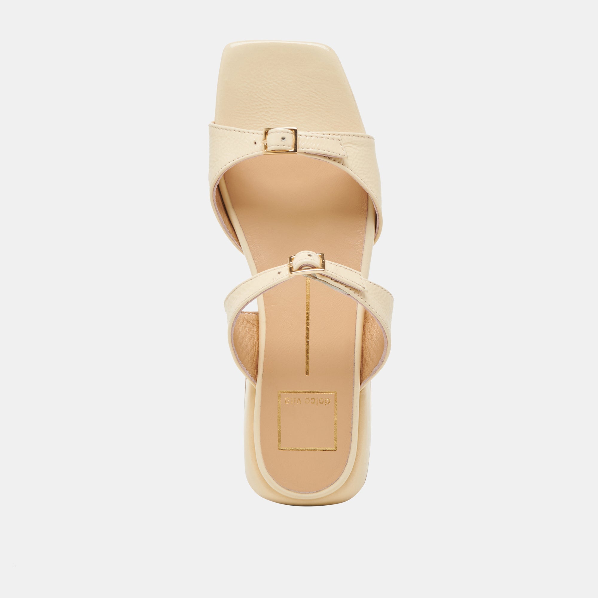 LAVERN SANDALS LIGHT YELLOW CRINKLE PATENT | Women Dolce Vita