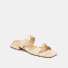 LAVERN SANDALS LIGHT YELLOW CRINKLE PATENT | Women Dolce Vita