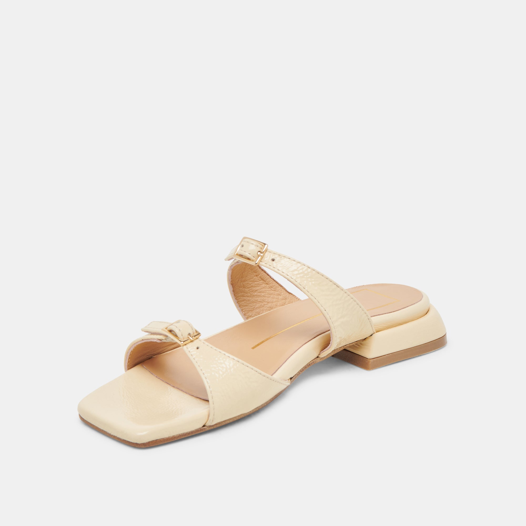 LAVERN SANDALS LIGHT YELLOW CRINKLE PATENT | Women Dolce Vita
