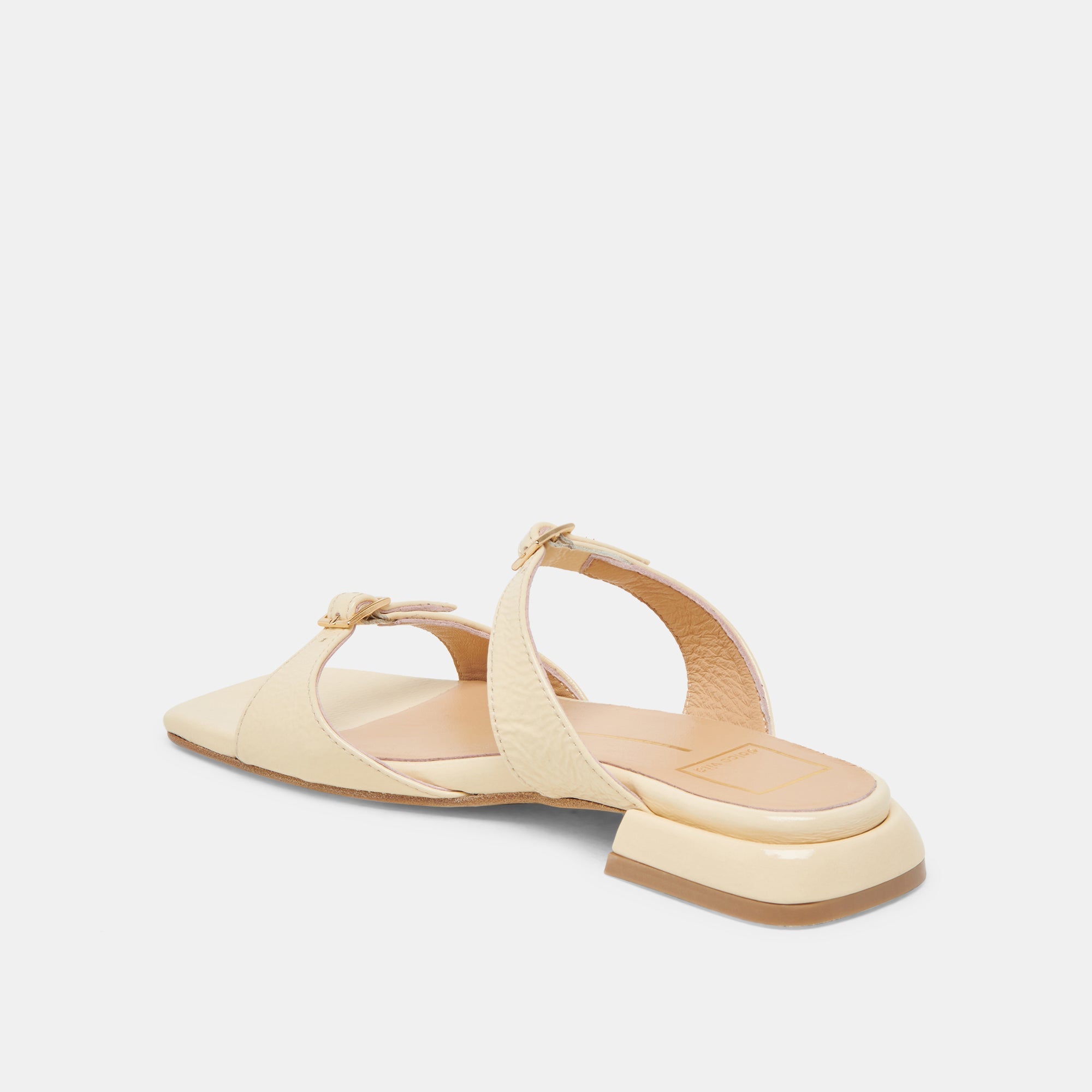 LAVERN SANDALS LIGHT YELLOW CRINKLE PATENT | Women Dolce Vita