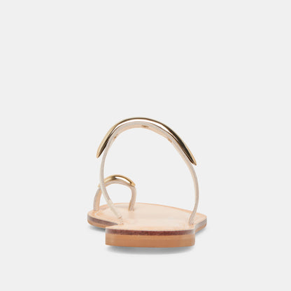 WINK WIDE SANDALS BONE LEATHER - Dolce Vita