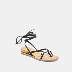 RUDIE SANDALS BLACK LEATHER | Women Dolce Vita