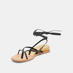 RUDIE SANDALS BLACK LEATHER | Women Dolce Vita