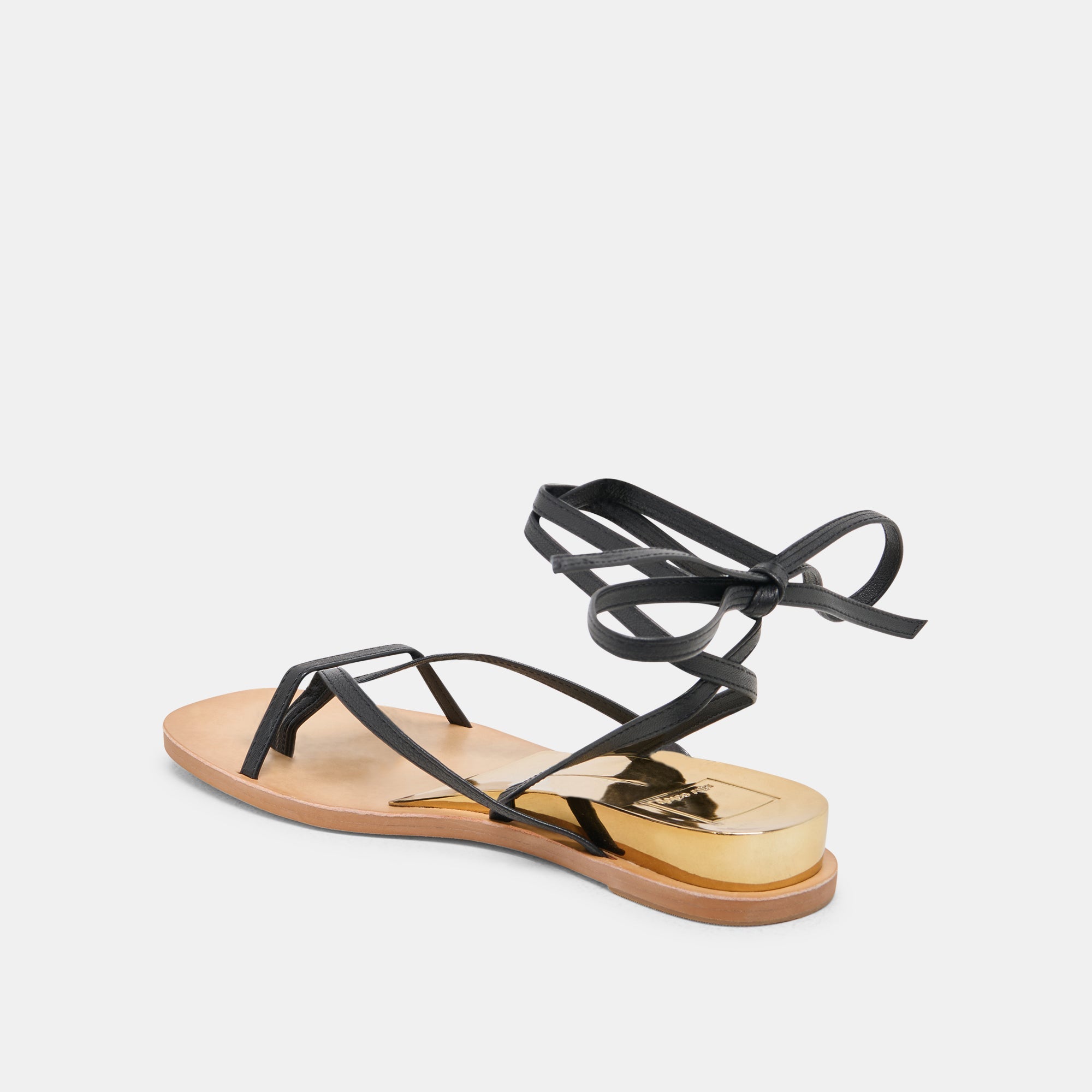 RUDIE SANDALS BLACK LEATHER | Women Dolce Vita