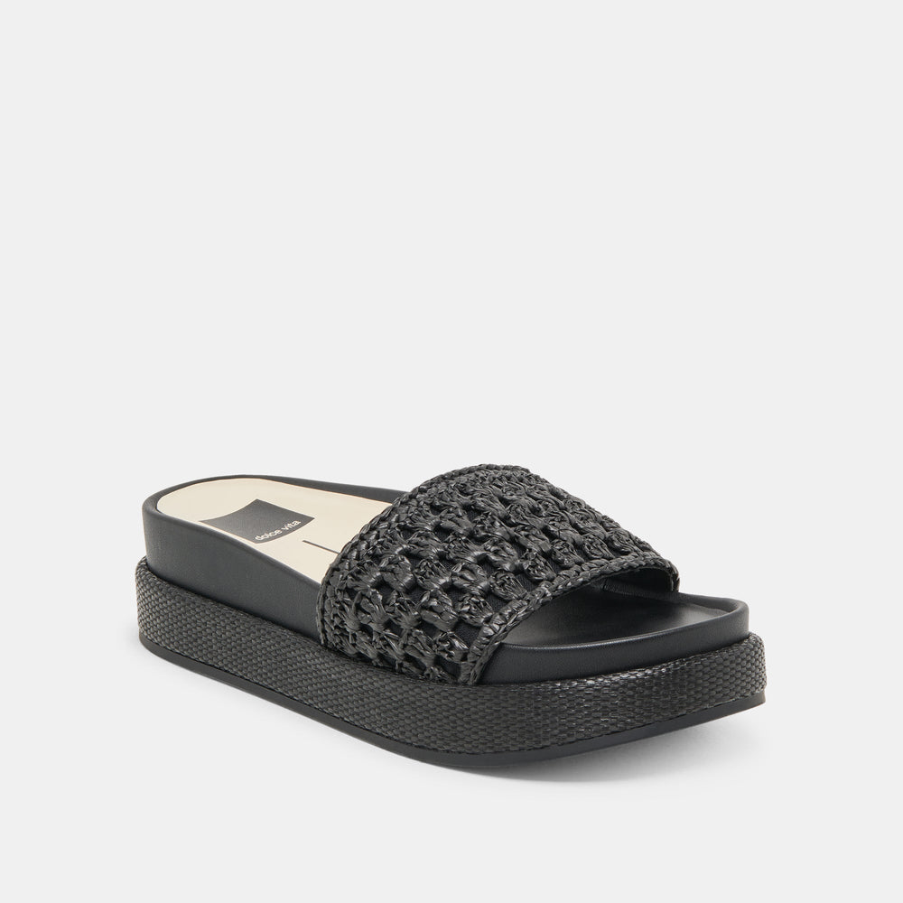 SIDONA SANDALS ONYX RAFFIA | Dolce Vita Women