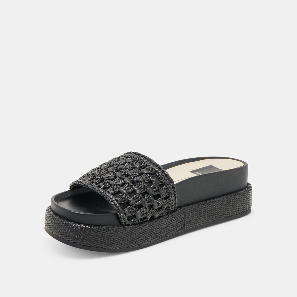 SIDONA SANDALS ONYX RAFFIA | Dolce Vita Women