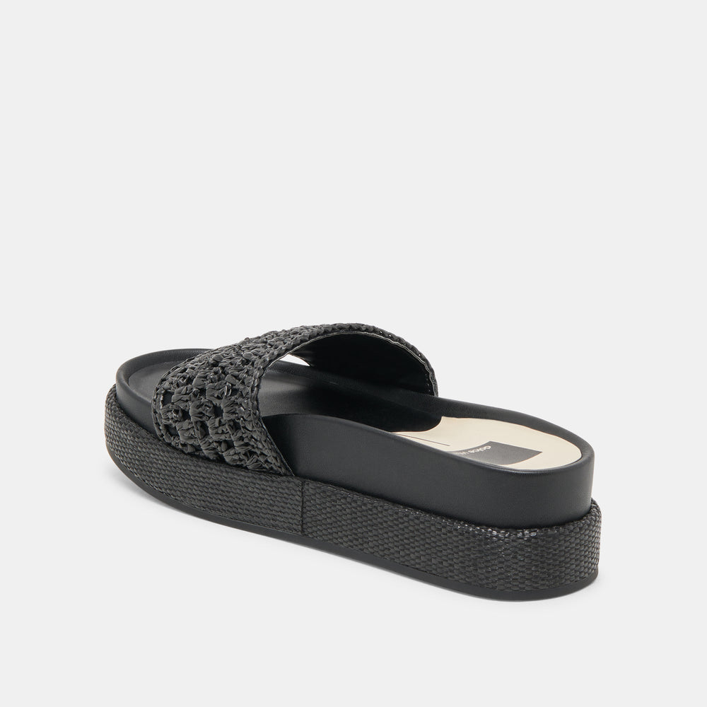SIDONA SANDALS ONYX RAFFIA | Dolce Vita Women