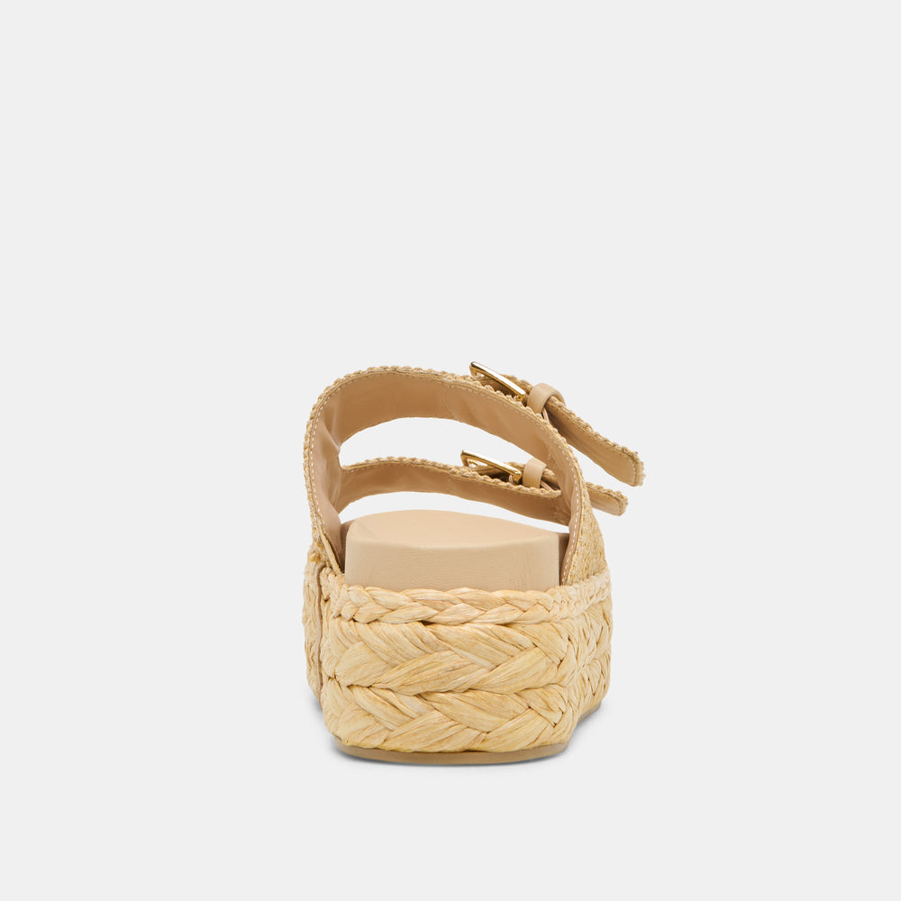 Falyn Lt Natural Woven Raffia Sandals | Women Dolce Vita