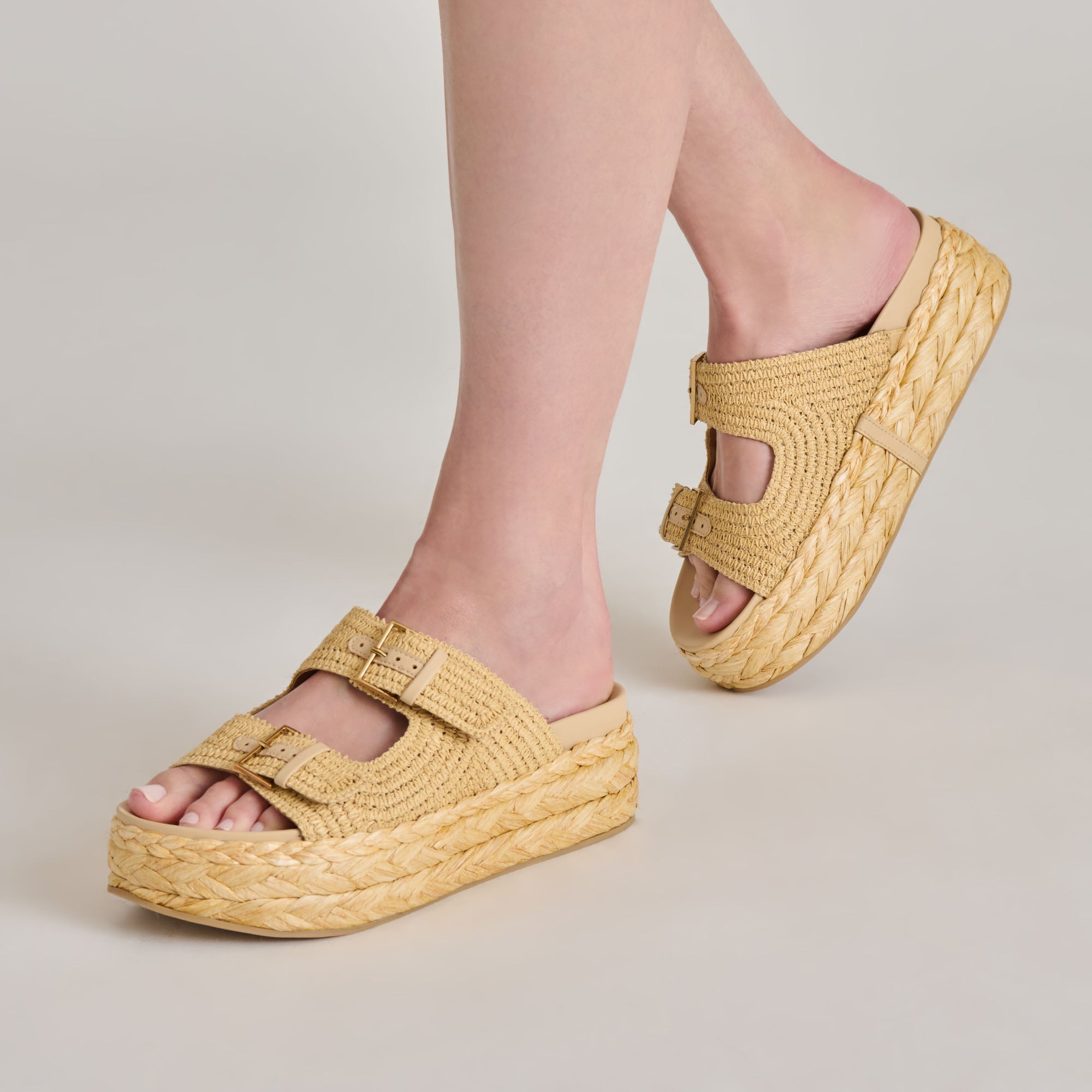 Falyn Lt Natural Woven Raffia Sandals | Women Dolce Vita