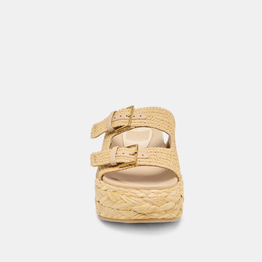 Falyn Lt Natural Woven Raffia Sandals | Women Dolce Vita