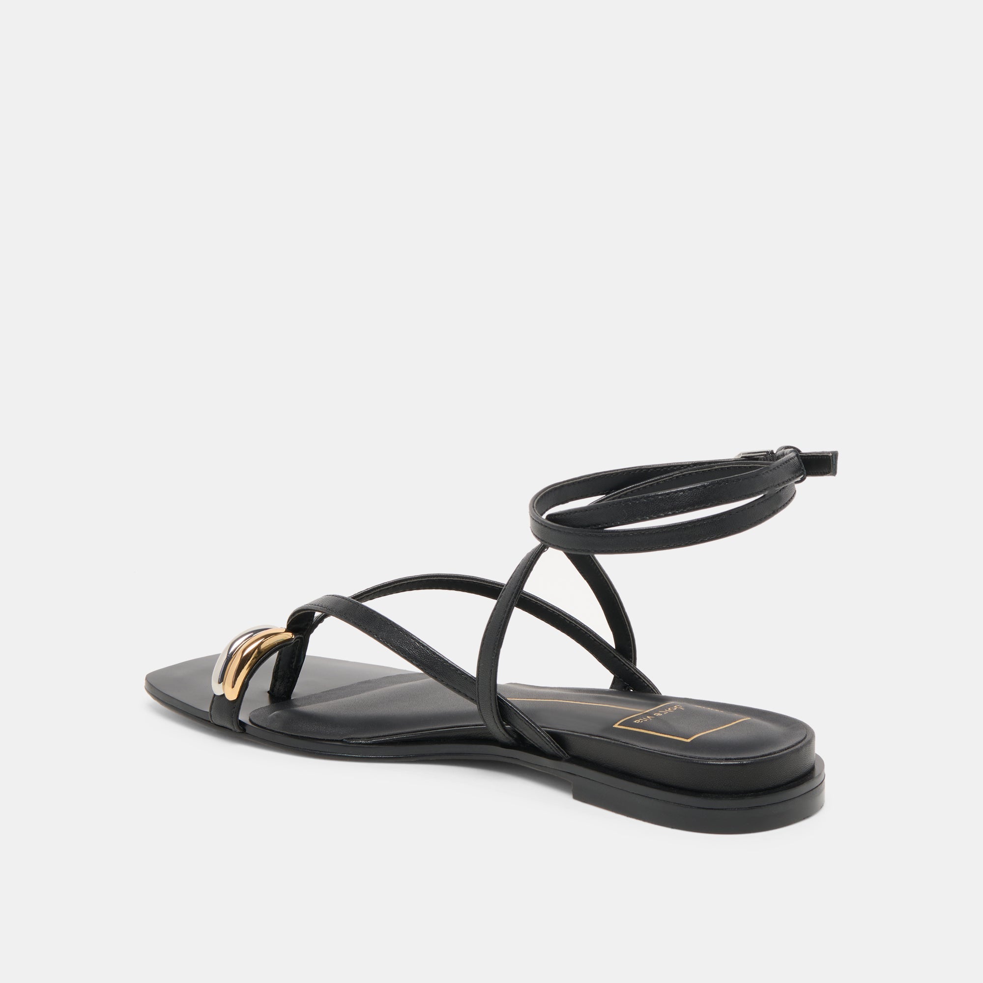 Tyrice Black Leather Sandals | Dolce Vita Women