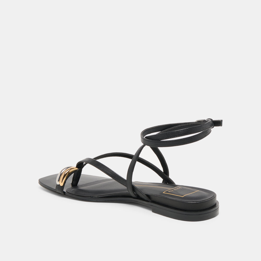 Tyrice Black Leather Sandals | Dolce Vita Women