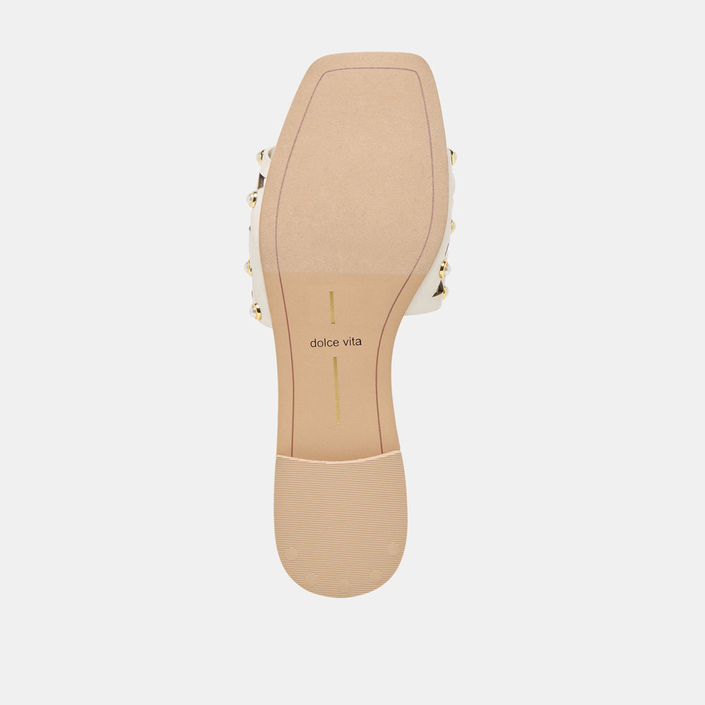 Berrit White Leather Sandals | Women Dolce Vita