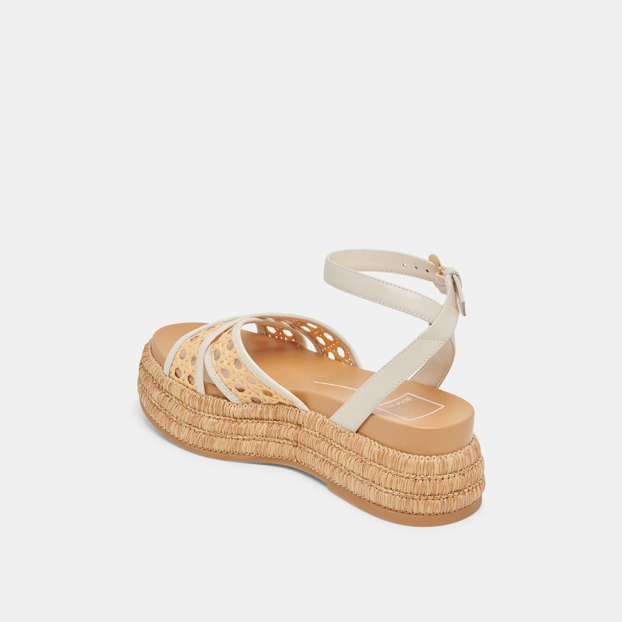WRILEY SANDALS CREME WOVEN RAFFIA | Women Dolce Vita