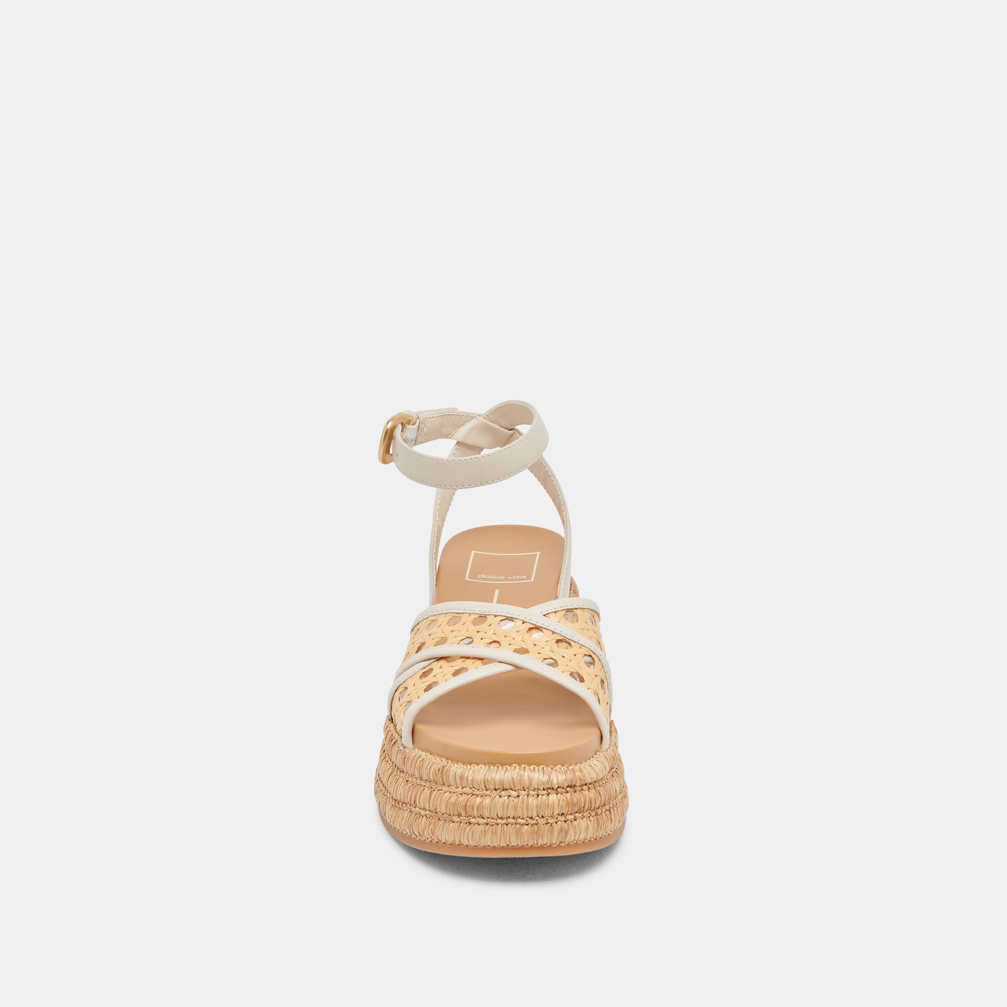 WRILEY SANDALS CREME WOVEN RAFFIA | Women Dolce Vita