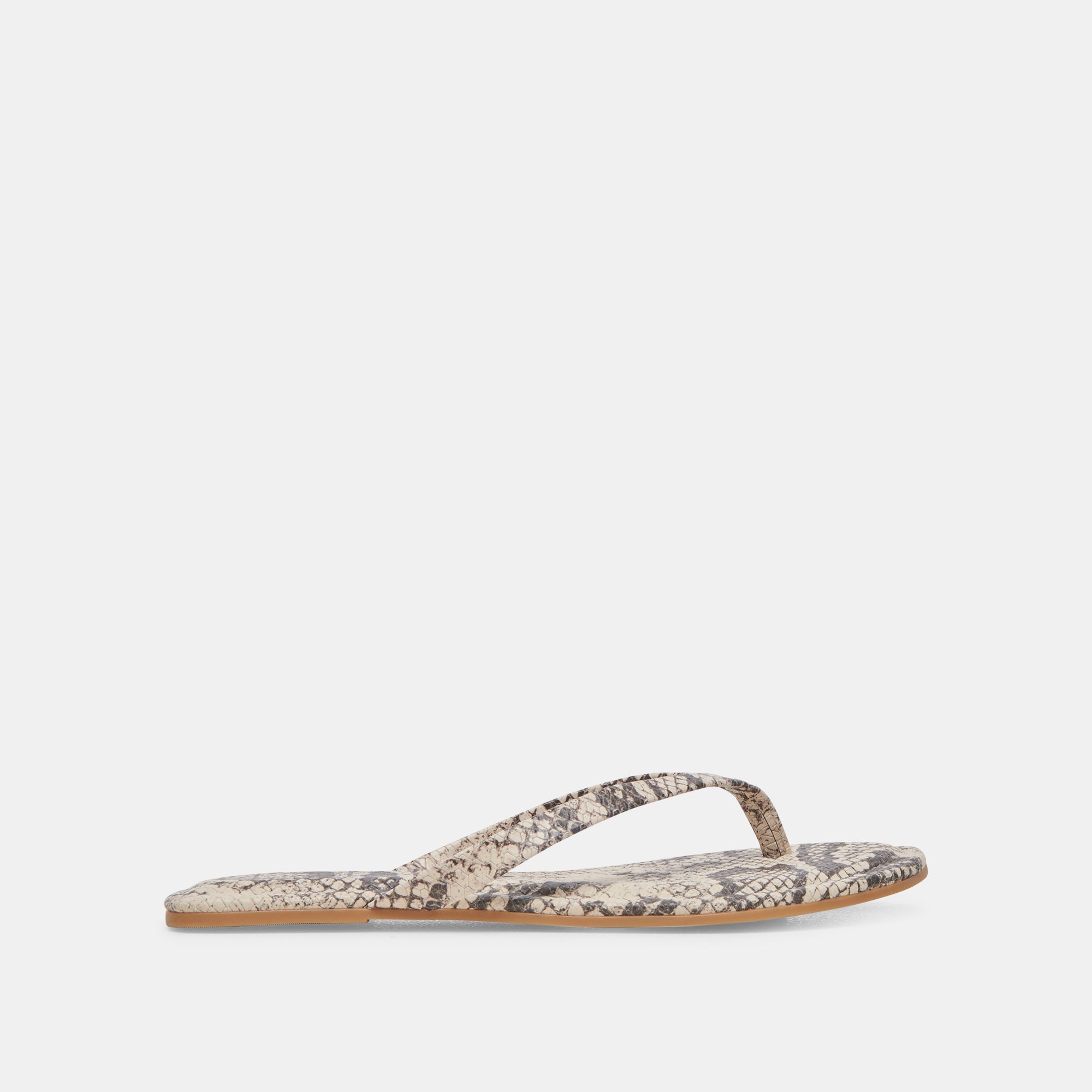 LAYNEY SANDALS BLACK WHITE EMBOSSED SNAKE | Women Dolce Vita