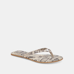 LAYNEY SANDALS BLACK WHITE EMBOSSED SNAKE | Women Dolce Vita