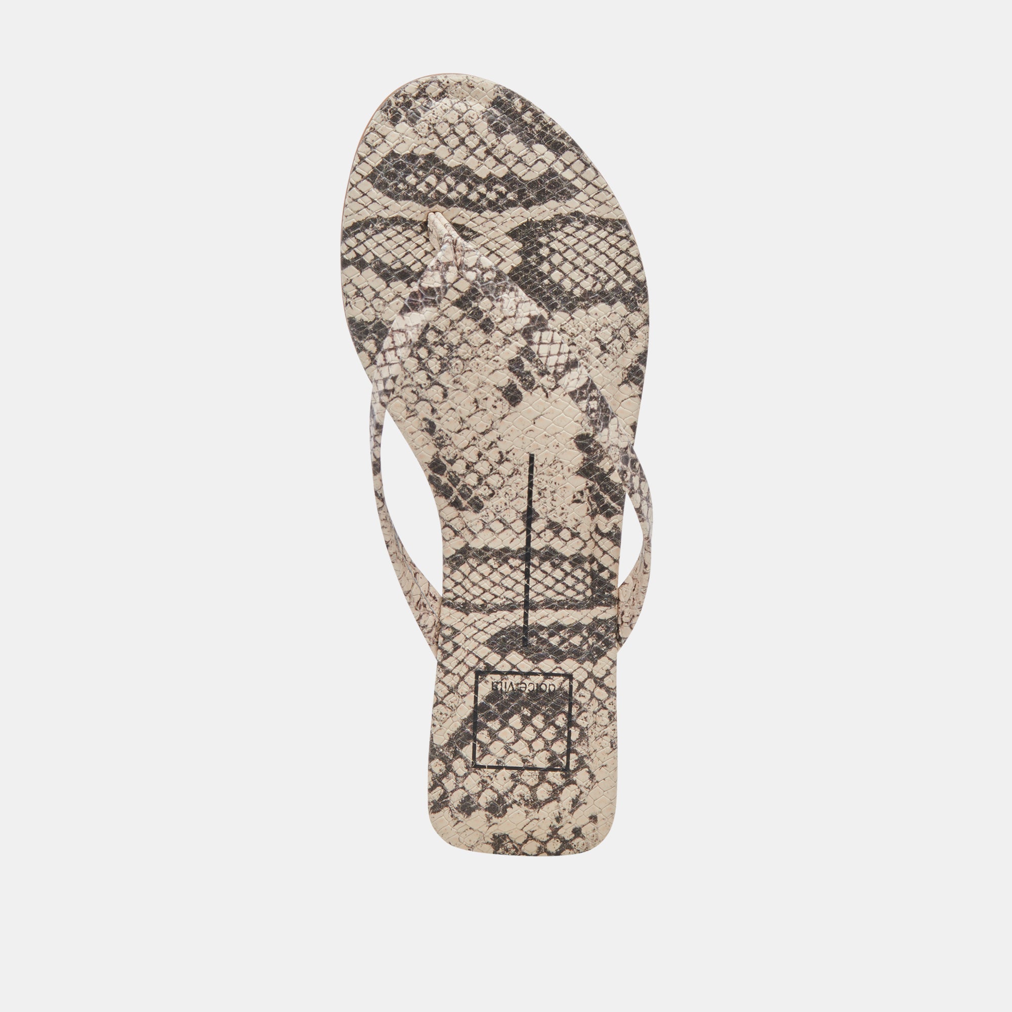 LAYNEY SANDALS BLACK WHITE EMBOSSED SNAKE | Women Dolce Vita