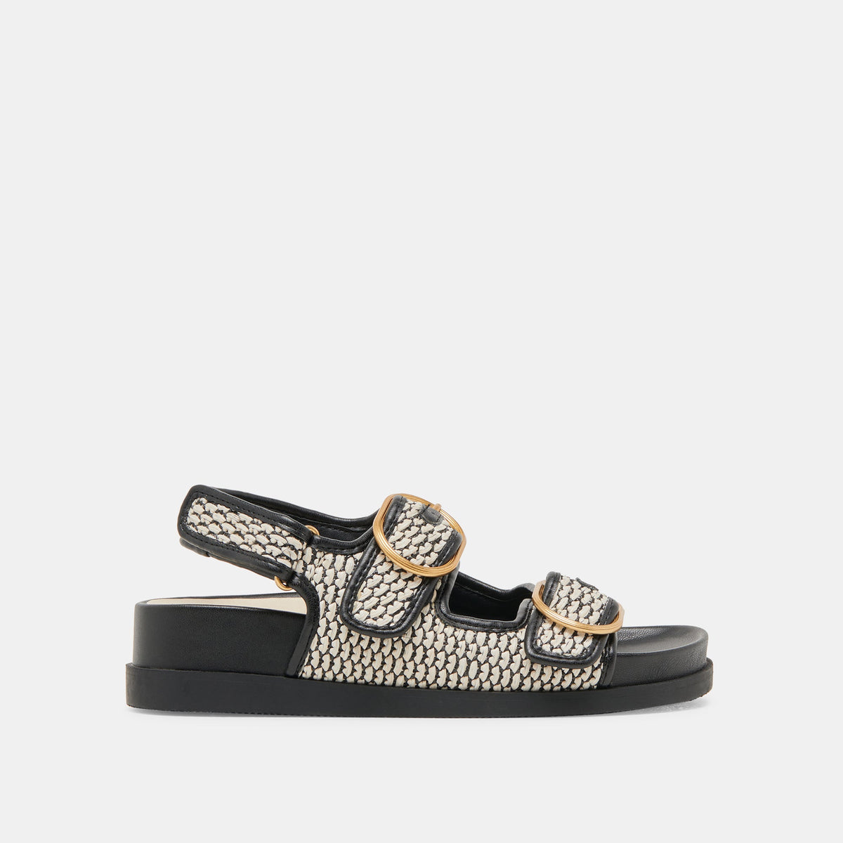 STARLA SANDALS BLACK NATURAL RAFFIA | Dolce Vita Women