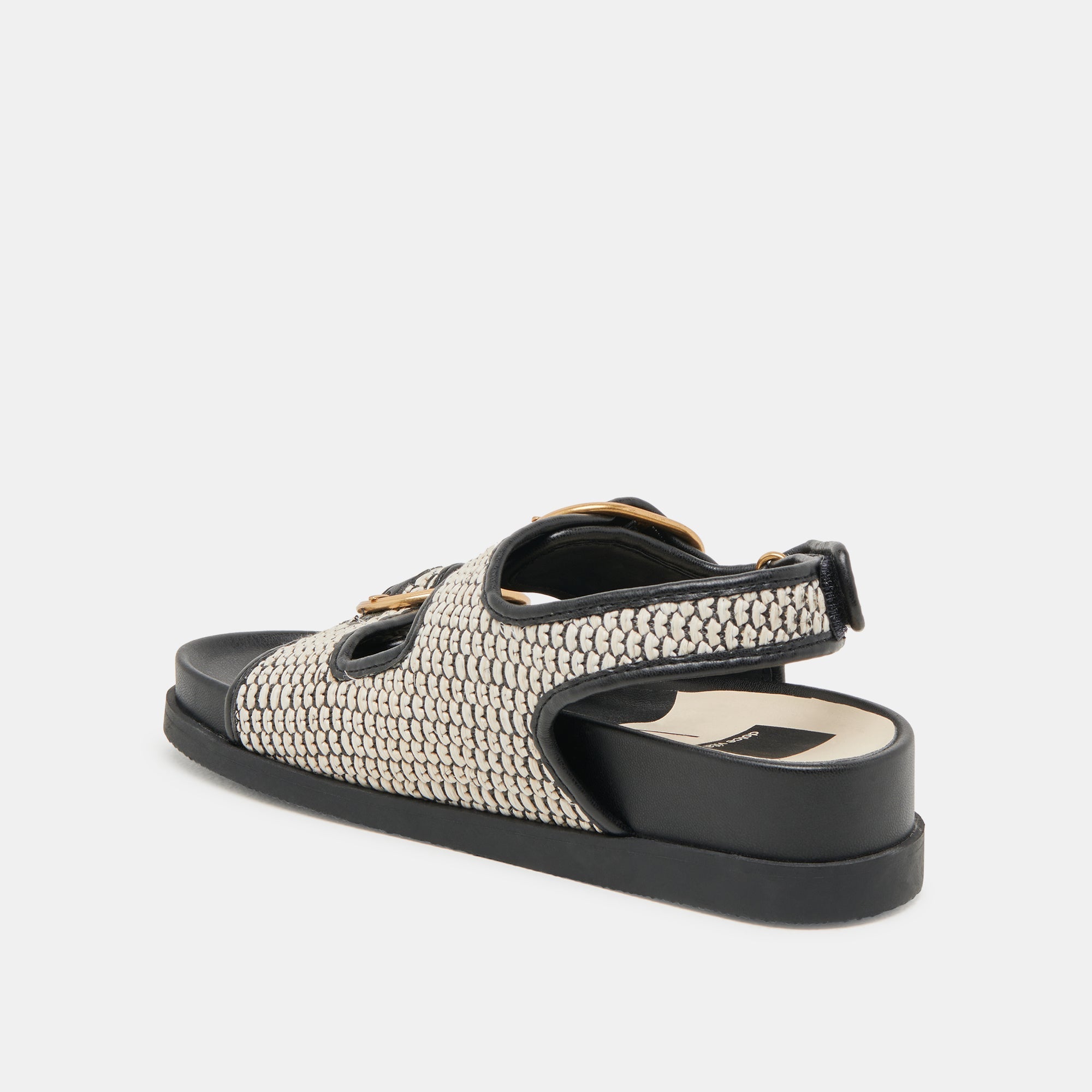 STARLA SANDALS BLACK NATURAL RAFFIA | Dolce Vita Women