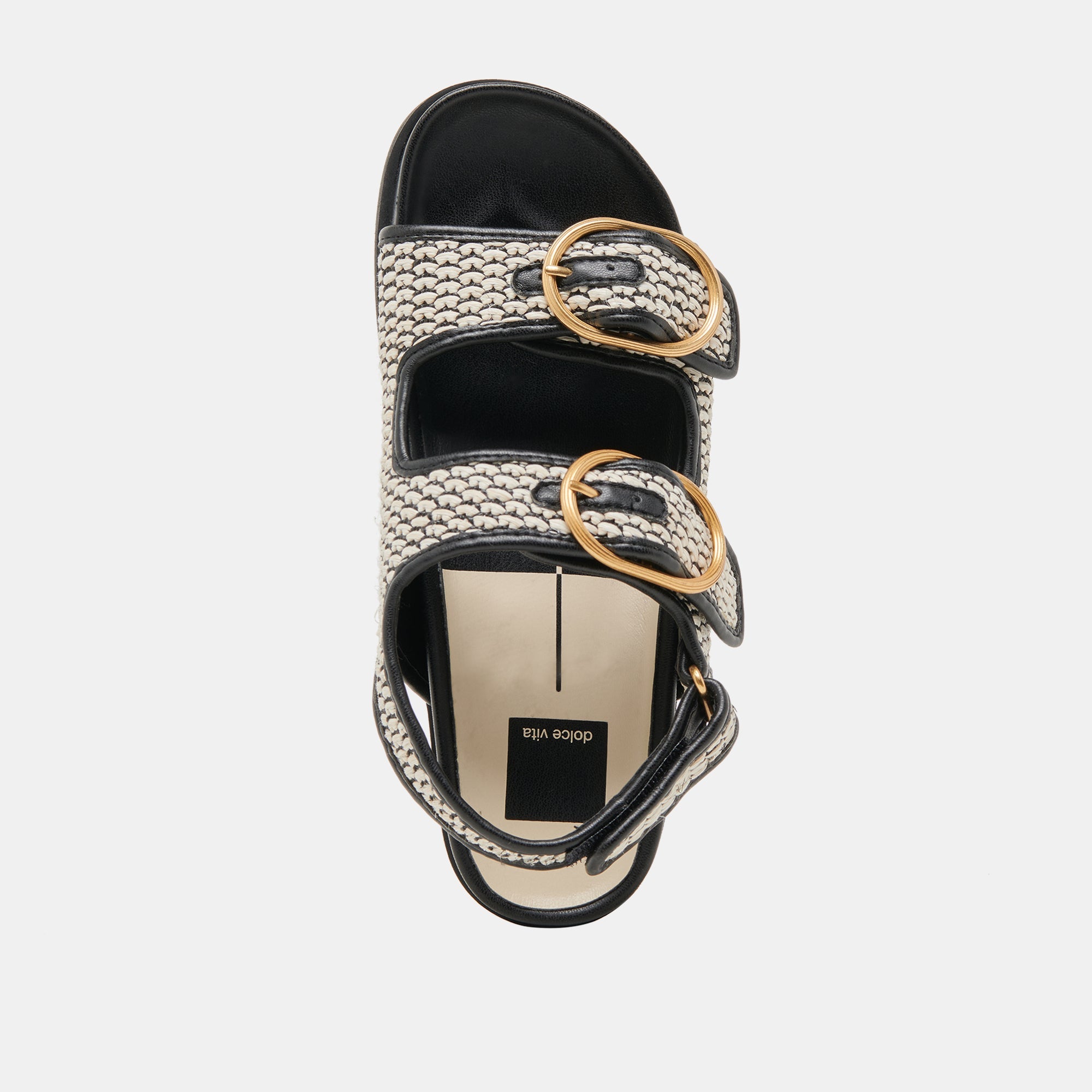 STARLA SANDALS BLACK NATURAL RAFFIA | Dolce Vita Women