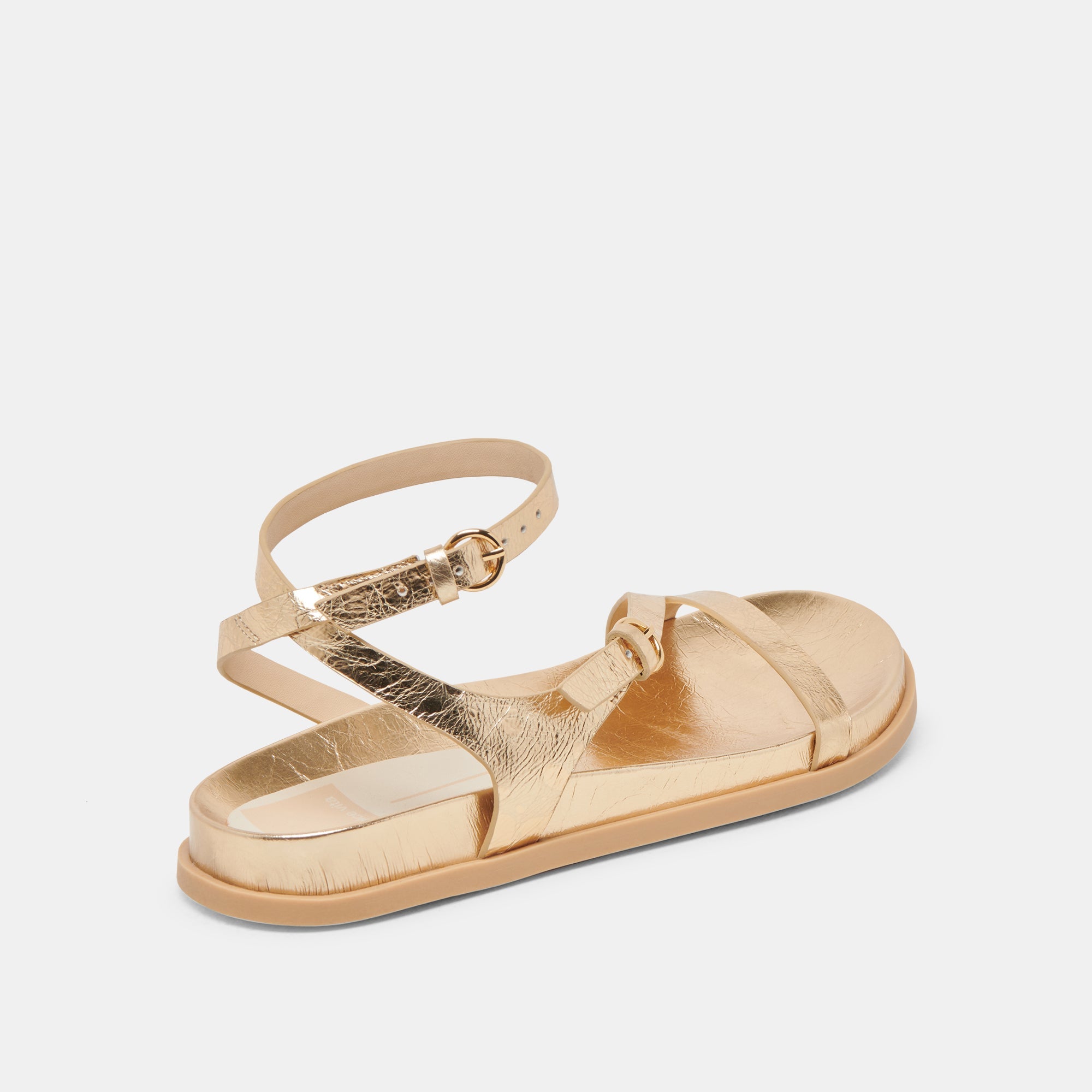 DARLIS SANDALS GOLD DISTRESSED LEATHER | Women Dolce Vita