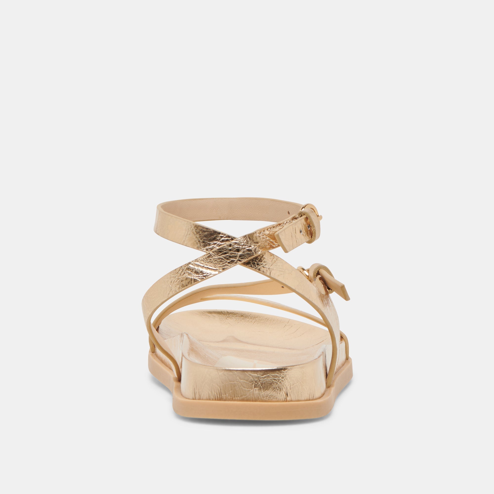 DARLIS SANDALS GOLD DISTRESSED LEATHER | Women Dolce Vita