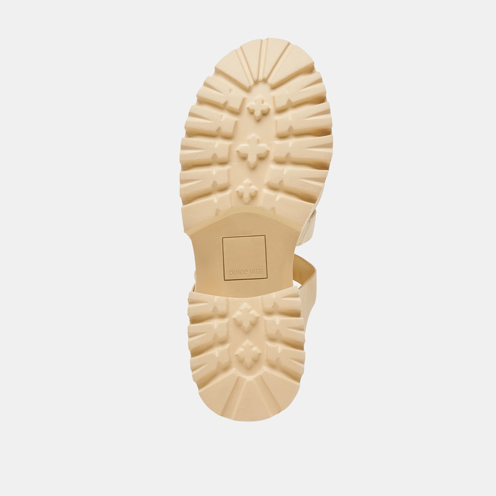 LASLY TONAL SANDALS LIGHT YELLOW LEATHER | Women Dolce Vita