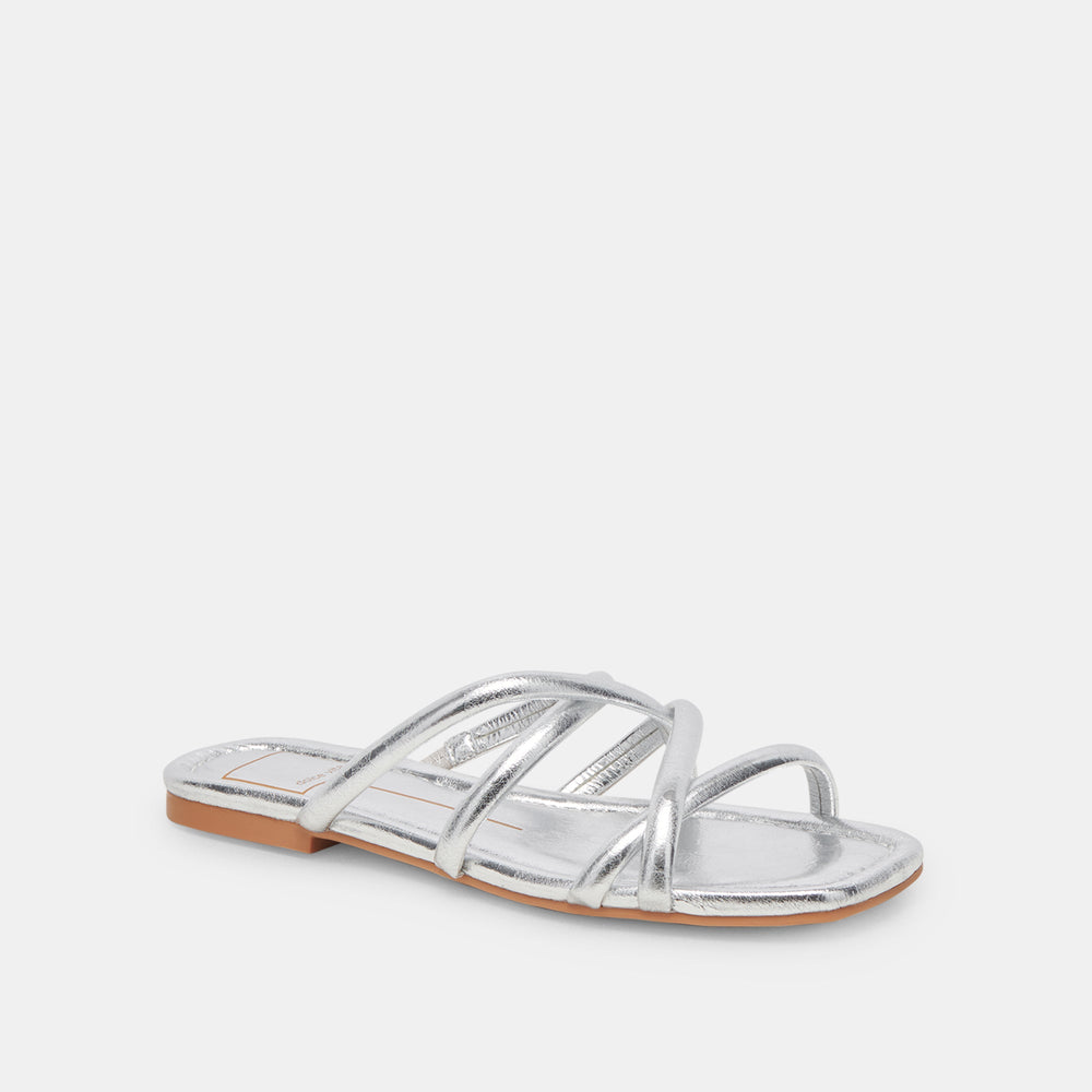 LANZA SANDALS SILVER METALLIC STELLA | Women Dolce Vita