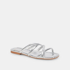 LANZA SANDALS SILVER METALLIC STELLA | Women Dolce Vita