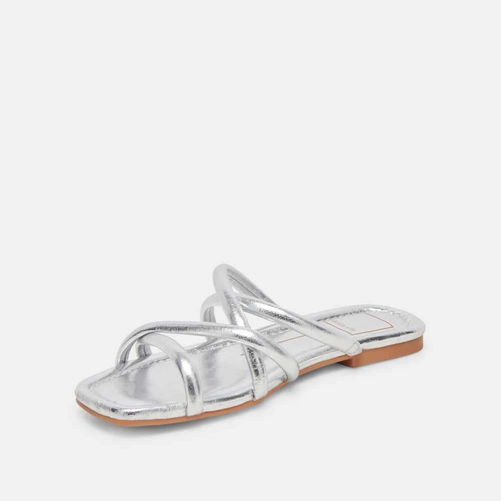 LANZA SANDALS SILVER METALLIC STELLA | Women Dolce Vita