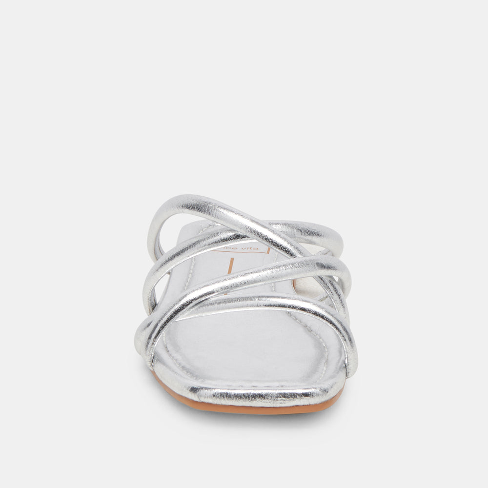 LANZA SANDALS SILVER METALLIC STELLA | Women Dolce Vita