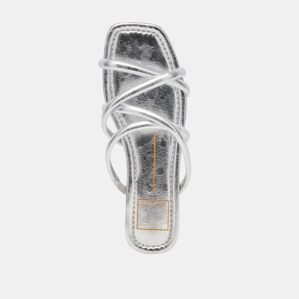 LANZA SANDALS SILVER METALLIC STELLA | Women Dolce Vita