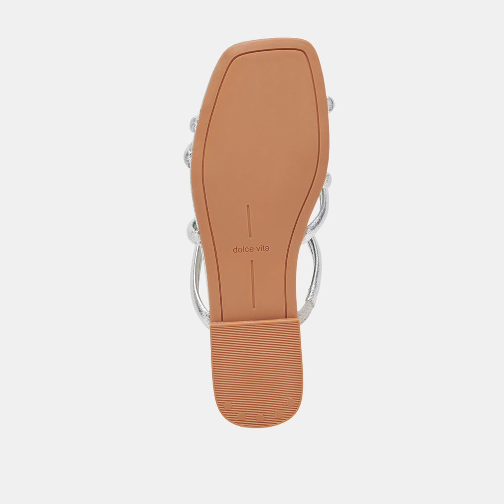 LANZA SANDALS SILVER METALLIC STELLA | Women Dolce Vita