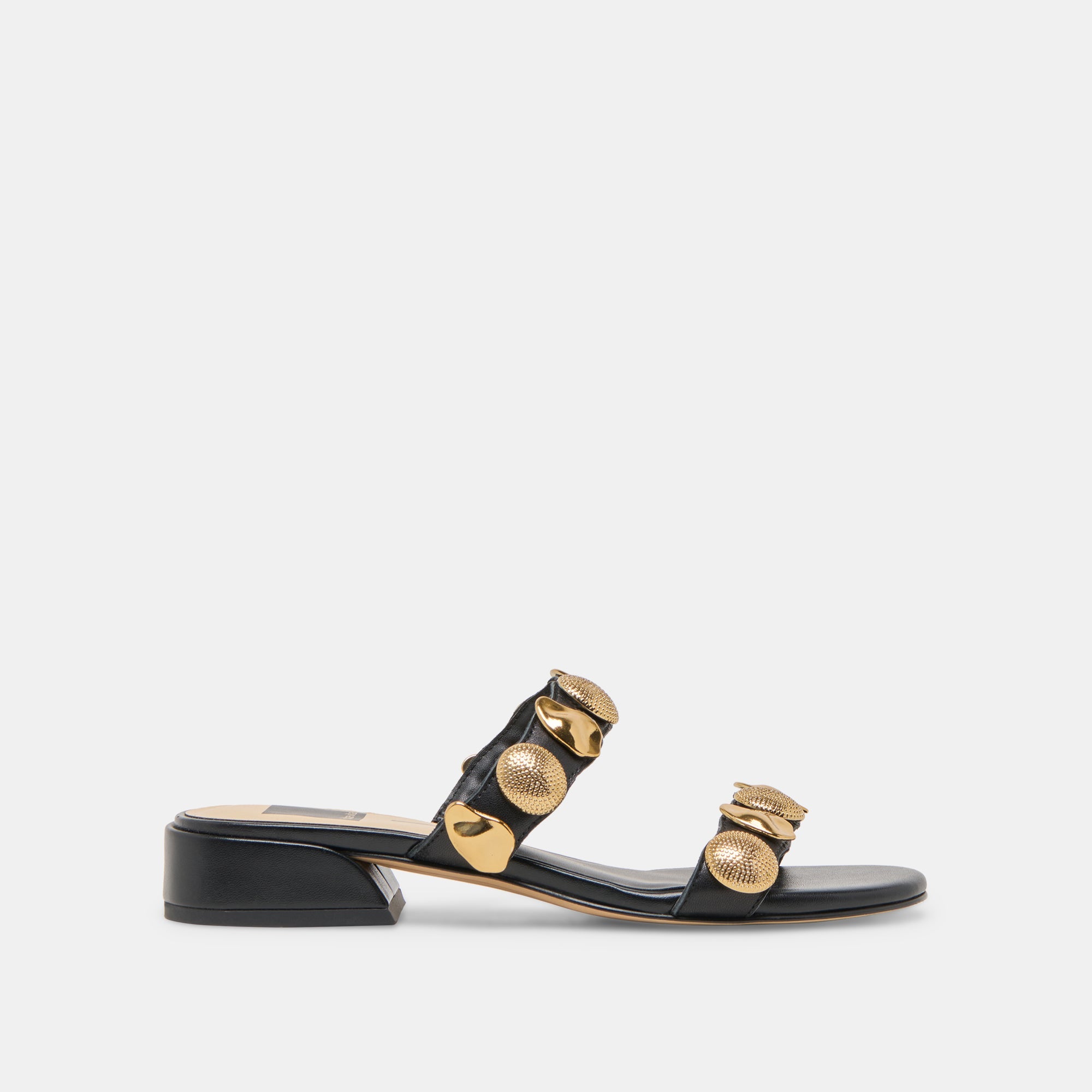 Farrow Black Leather Sandals | Dolce Vita Women