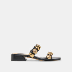 Farrow Black Leather Sandals | Dolce Vita Women