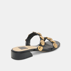 Farrow Black Leather Sandals | Dolce Vita Women