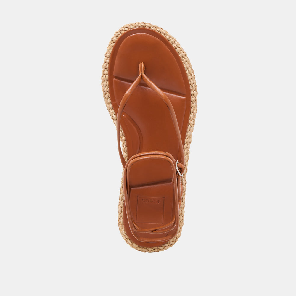 COVE SANDALS BROWN LEATHER | Women Dolce Vita