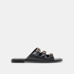 Fin Black Leather Sandals | Dolce Vita Women