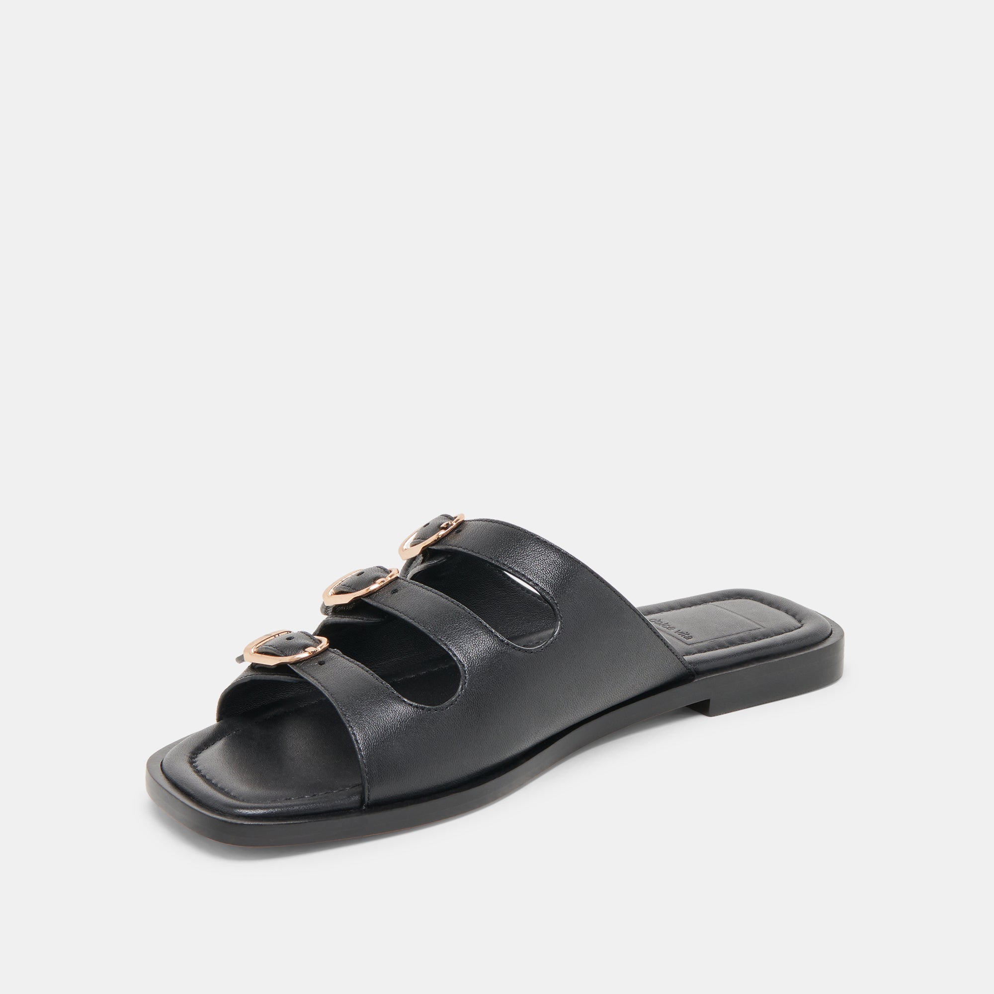 Fin Black Leather Sandals | Dolce Vita Women