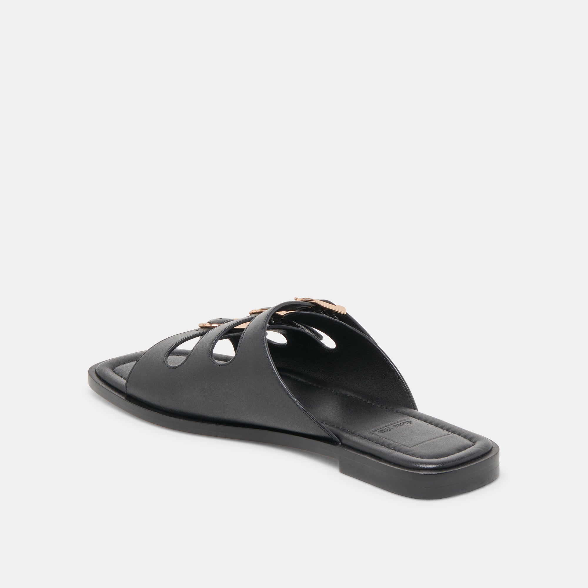 Fin Black Leather Sandals | Dolce Vita Women